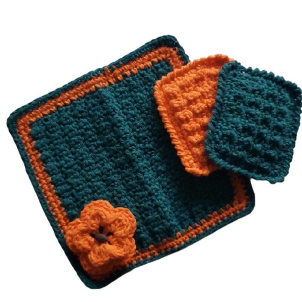 Miami Dolphin Inspired Kitchen Dish Scrubby Set